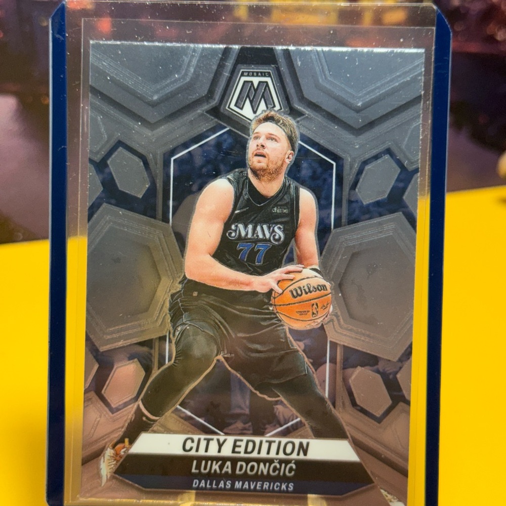 NBA cards Luka Doncic basketball sports Dallas Mavericks Mosaic City Edition